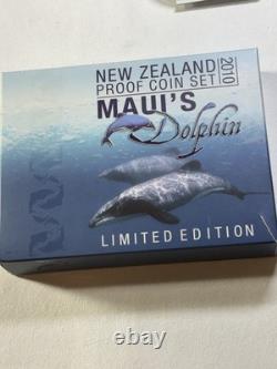 2010 New Zealand 6 Coins Proof Set with Dolphin Coin Only 1,500 Sets
