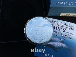 2010 New Zealand MAUI'S DOLPHIN 1oz Silver Proof Coin Bullion Maui