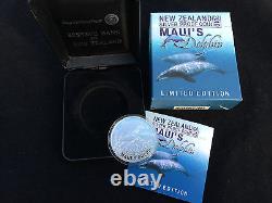 2010 New Zealand MAUI'S DOLPHIN 1oz Silver Proof Coin Bullion Maui