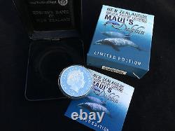 2010 New Zealand MAUI'S DOLPHIN 1oz Silver Proof Coin Bullion Maui