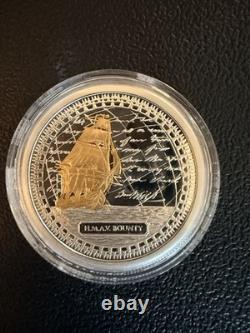 2010 Pitcairn Islands H. M. A. V Bounty Collectors. 999 Silver 2 Coin & Stamp Set