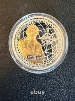 2010 Pitcairn Islands H. M. A. V Bounty Collectors. 999 Silver 2 Coin & Stamp Set
