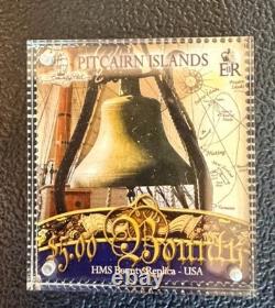 2010 Pitcairn Islands H. M. A. V Bounty Collectors. 999 Silver 2 Coin & Stamp Set