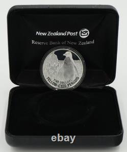 2011 New Zealand $5 Yellow-Eyed Penguin Silver Proof Coin