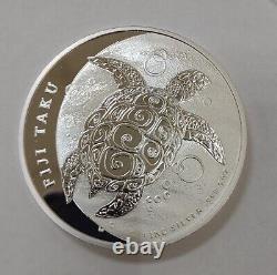 2011 New Zealand Fiji Taku Ten Dollar. 999 5oz Silver Coin! Bu+++ Condition