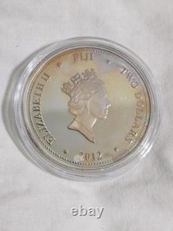 2012 1 Oz. Fiji Gilded Taku. 999 Silver Proof Coin WithCOA-Mint Packaging