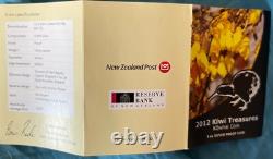 2012 New Zealand $1 Kiwi 1oz Proof Silver Color Packaging Only 5000 Minted
