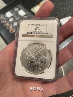 2012 New Zealand Kiwi SP 70 NGC 1 Oz Silver Rare