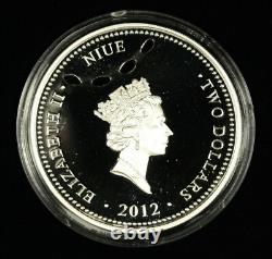 2012 New Zealand Mint Fine Silver 99.99% 1oz Silver Niue Coin Great White Shark