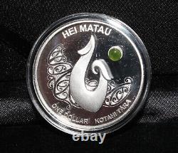 2012 New Zealand Silver 1 Oz 999 Hei Matau $1 Proof Coin