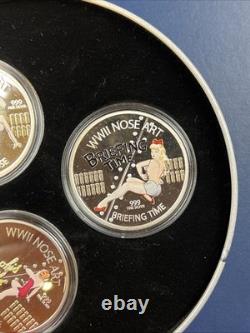 2012 New Zealand and Mint (Niue) WWII Nose Set 3 x 1 oz Silver Coin Set