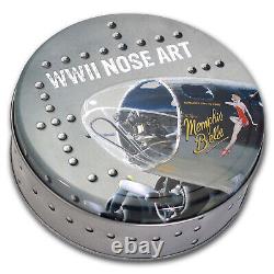 2012 Niue 3x 1 oz Silver $2 WWII Nose Art Proof Set