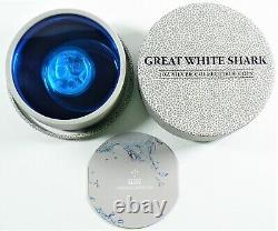2012 Niue Great White Shark $2 Dollars Silver with Box New Zealand #14856