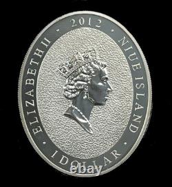 2012 Proof Niue SILVER $1 New Zealand Dollar 5k minted 28.28g COA