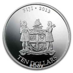 2013 Fiji 5 oz Silver $10 Taku BU Gorgeous! Sealed Airtite Capsule! Awesome Coin