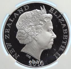 2013 NEW ZEALAND UK Queen Elizabeth II Proof Silver $ Coin KIWI BIRD NGC i106790
