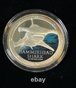 2013 New Zealand Mint fine silver 99.99% 1oz silver Niue Coin Hammer Head Shark