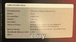 2013 New Zealand S $1 Silver Proof Koru Maori Art Original Mint Packaging Coin