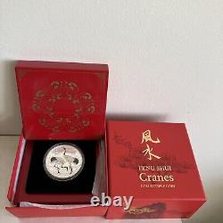 2013 Niue $2 Silver 1 Oz Coin Feng Shui Cranes With Box/COA New Zealand Mint