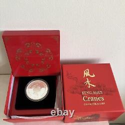 2013 Niue $2 Silver 1 Oz Coin Feng Shui Cranes With Box/COA New Zealand Mint