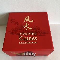 2013 Niue $2 Silver 1 Oz Coin Feng Shui Cranes With Box/COA New Zealand Mint