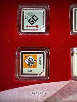 2013 Rcm Niue New Zealand Mint Monopoly 4 Piece Silver Coin Set House Display