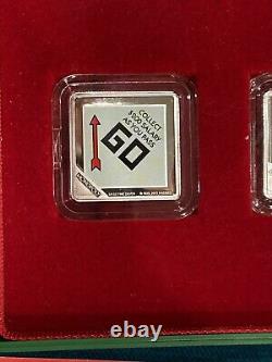 2013 Rcm Niue New Zealand Mint Monopoly 4 Piece Silver Coin Set House Display