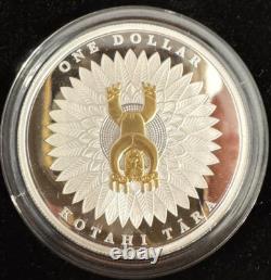 2014 New Zealand 1 oz Silver Proof Maori Art Dollar OMP Coin
