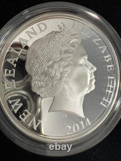 2014 New Zealand 1 oz Silver Proof Maori Art Dollar OMP Coin
