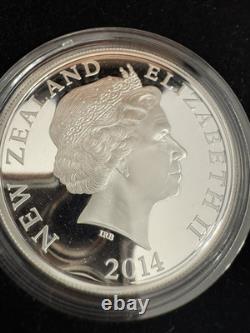 2014 New Zealand 1 oz Silver Proof Maori Art Dollar OMP Coin