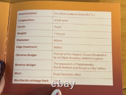 2014 New Zealand 1 oz Silver Proof Maori Art Dollar OMP Coin