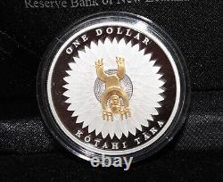 2014 New Zealand Silver 1 Oz 999 Papatuanuku Ranginui $1 Proof Gold Plated Coin