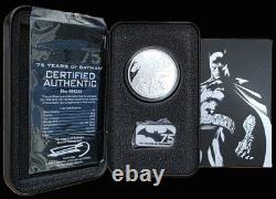 2014 Niue $5 75 YEARS of BATMAN 2 oz. 999 Fine Proof Silver Coin withOGP