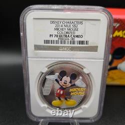 2014 Niue Colorized Mickey Mouse Coin produced by the New Zealand Mint PF-70