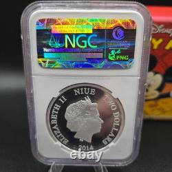 2014 Niue Colorized Mickey Mouse Coin produced by the New Zealand Mint PF-70