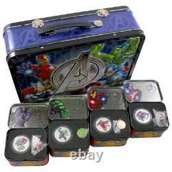 2014 Niue Marvel The Avengers $2 Two Dollar Silver Proof 4 Coin Set Box and COA