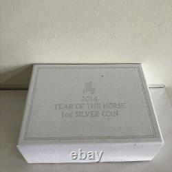 2014 Niue Silver 1 Oz. Proof Coin Year Of The Horse With Box/COA