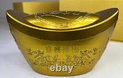 2014 Niue Silver 1 Troy Oz Year Of The Horse Gold Gilted With Box NZ Mint No COA