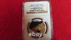2014 Tuvalu Mothers Love. 999 Silver Lion Lioness Tiger Coin NGC PF PR 70 bullio