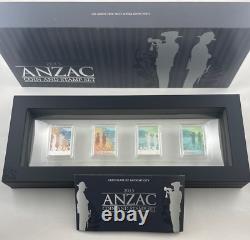 2015 Anzac Coin & Stamp Set 1/2oz Silver Proof Set New Zealand Post