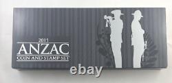 2015 Anzac Coin & Stamp Set 1/2oz Silver Proof Set New Zealand Post