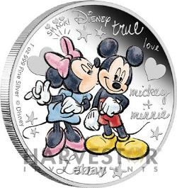 2015 Disney Crazy In Love Mickey & Minnie 1 Oz. Silver Coin First In Series