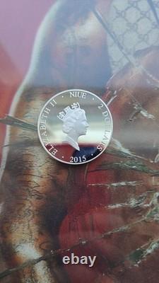 2015 Niue $2 Vietnam Veterans Memorial 1 oz. 999 Silver Proof America's Parks