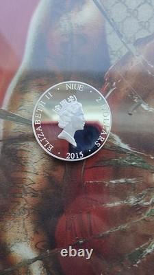 2015 Niue $2 Vietnam Veterans Memorial 1 oz. 999 Silver Proof America's Parks