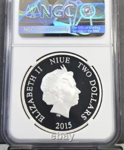 2015 Niue Silver 2 Dollars S$2 Disney Princess Jasmine Ngc Pf 70 Ultra Cameo Gem