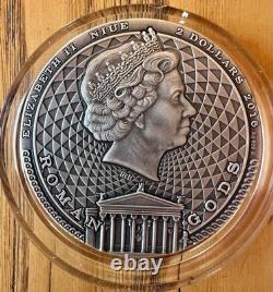 2016 Mint Of Poland Niue Jupiter King of Roman Gods Poland. 999 Silver 2oz Coin