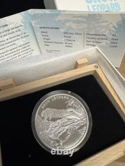 2016 Niue 1 oz Silver Endangered Species Snow Leopard