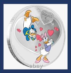 2016 Niue Crazy Love Donald Daisy Duck + 2018 With Love Mickey Minnie Mouse