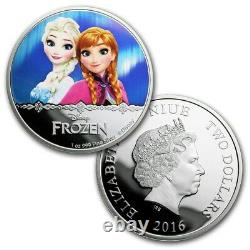 2016 Niue Disney Frozen Coin Set of 4 Anna, Elsa & Anna, Kristoff & Sven, Olaf