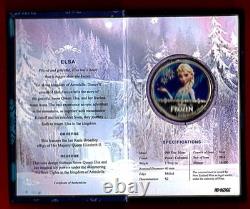 2016 Niue New Zealand Disney Frozen Elsa & Anna Mint Package and COA